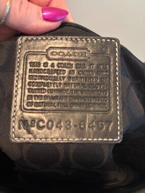 Vintage Black COACH #6457 Lexington Leather Turn Lock Briefcase Messenger Bag